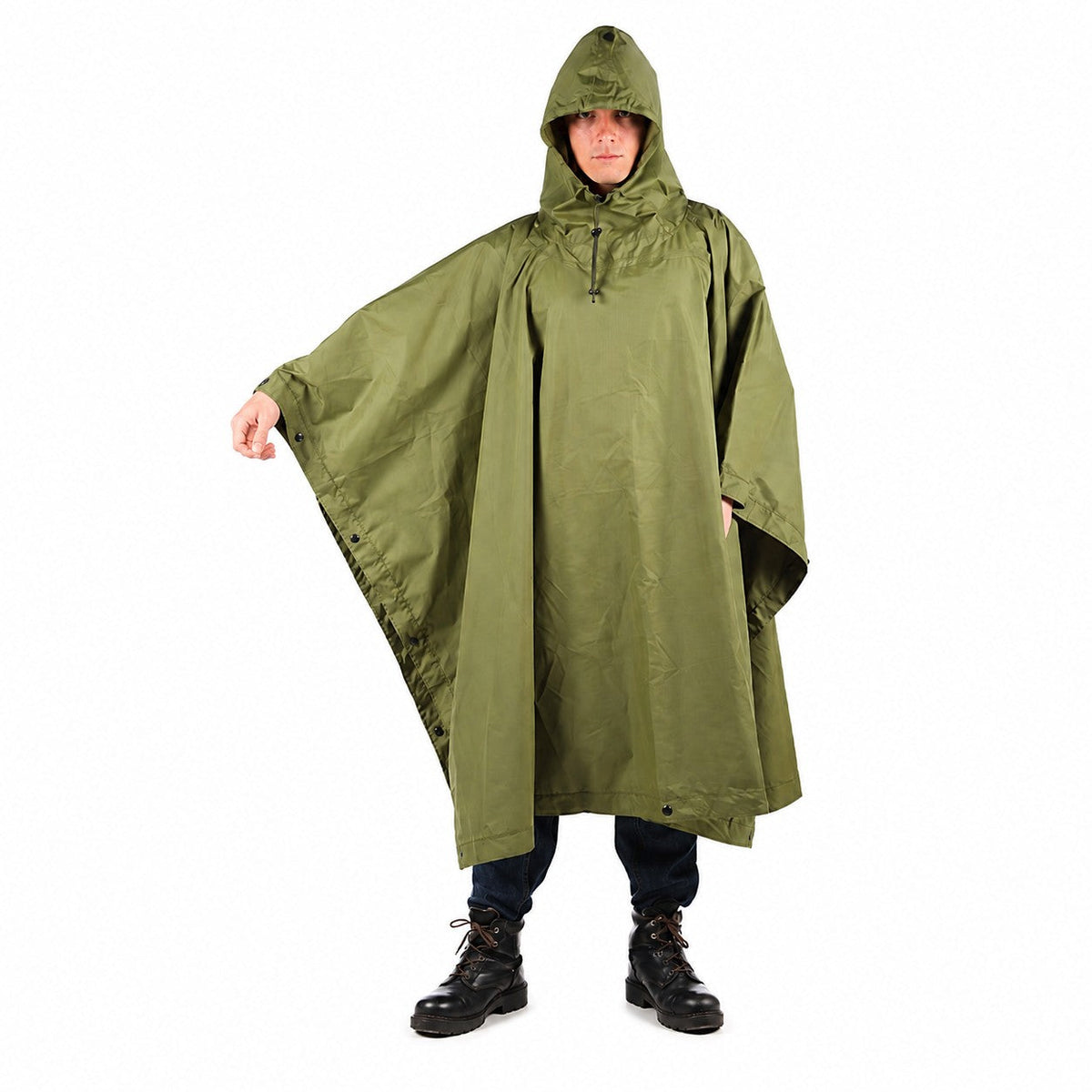 JOBOLT 2-in-1 waterproof rain poncho and tent with carry bag
