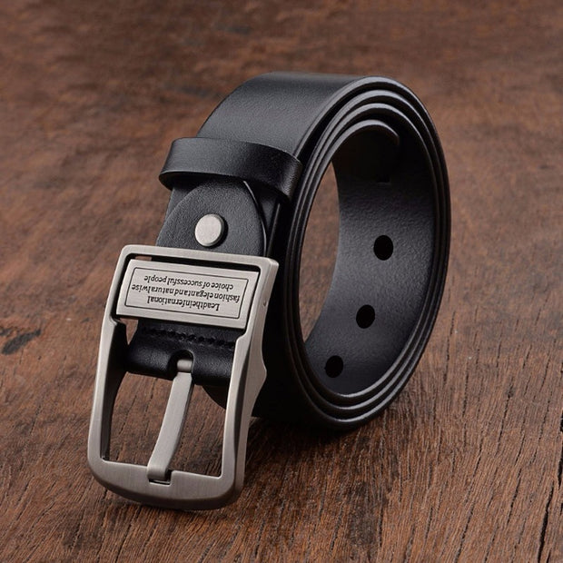 Genuine Leather Retro Alloy Buckle Belt