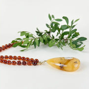 Amber Necklace Gold-Plated Silver 925 Dance of Light