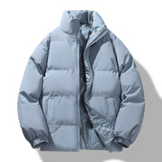 Light blue cotton padded puffer jacket, stylish design