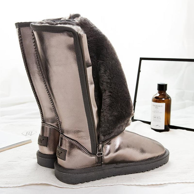 Soft Leather Snow Boots