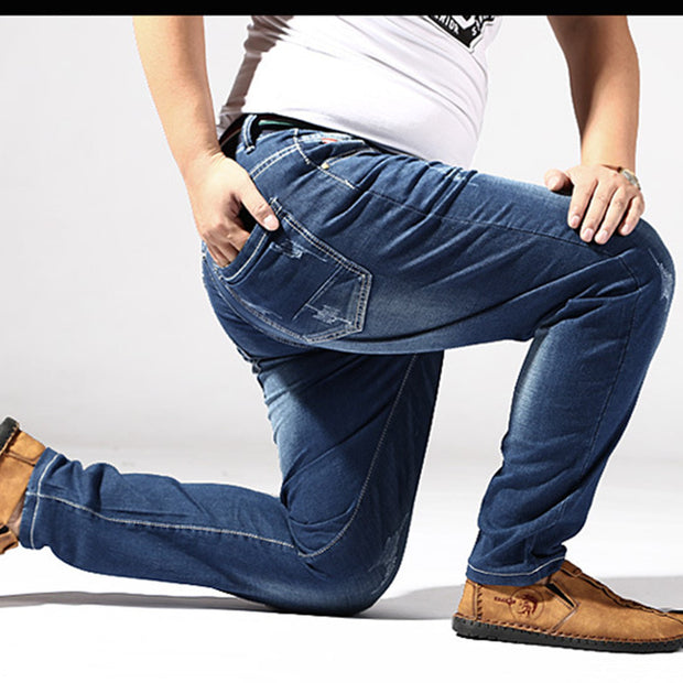 Plus Size Men's Loose Waist Jeans