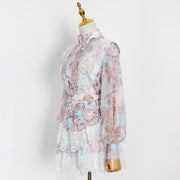 Chic Printed Skirt Suit