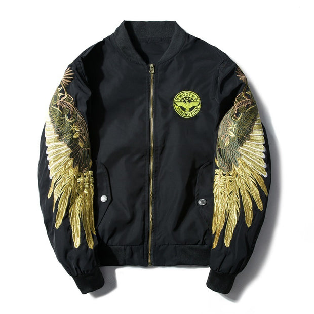 Wing Embroidery Baseball Uniform Jacket