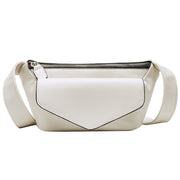 White PU waist bag with modern look