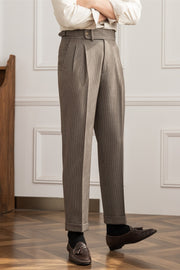 Men's Houndstooth High Waist Plus Size Pants