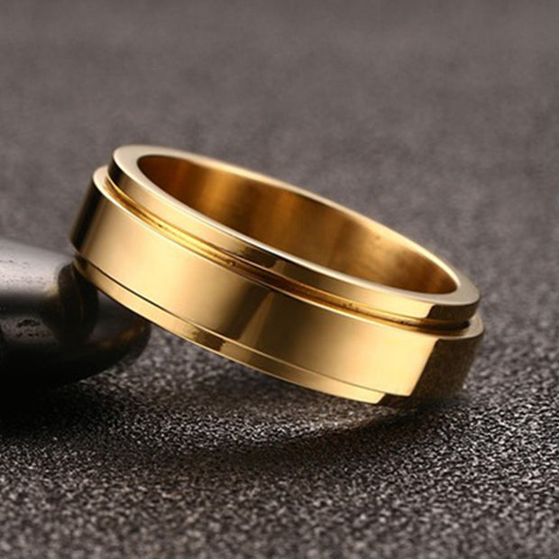 Rotating Stainless Steel Anti Anxiety Ring