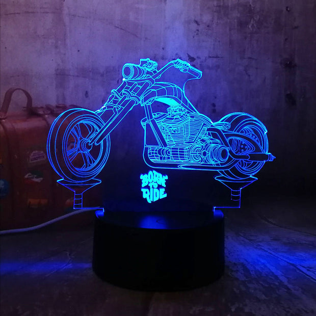 MOTORCYCLE COLORFUL 3D LIGHT