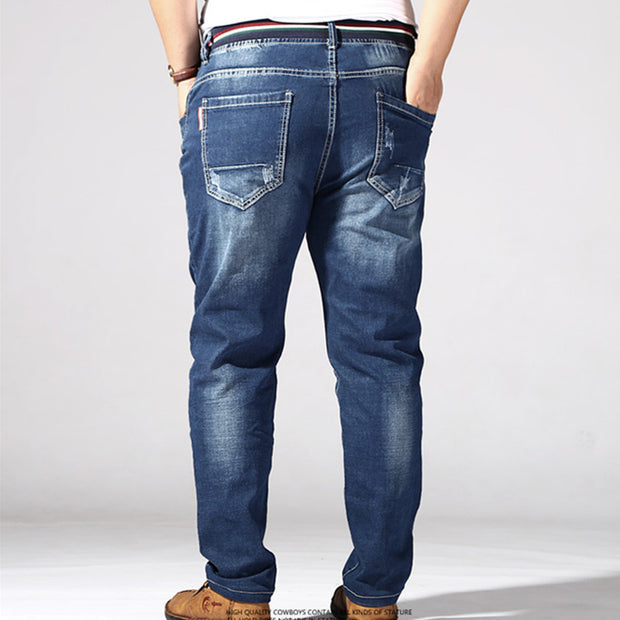 Plus Size Men's Loose Waist Jeans