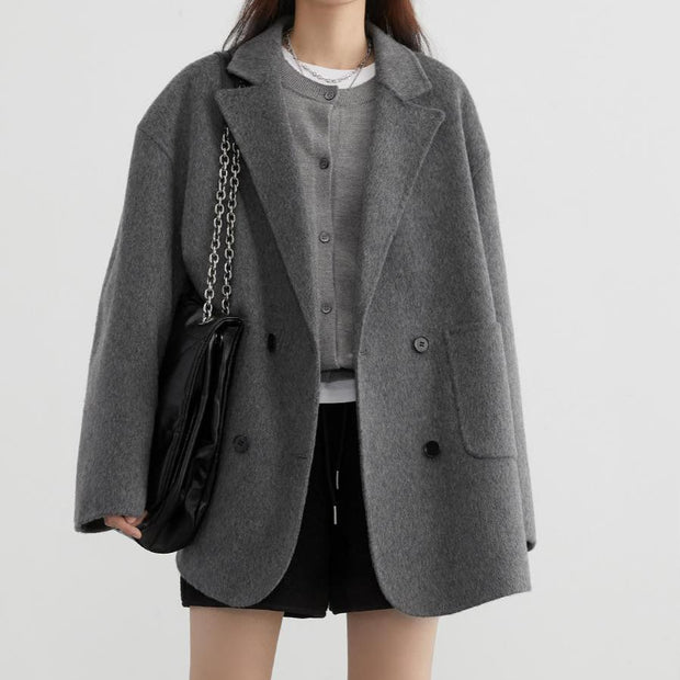 Double Breasted Woolen Coat