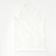 Linen Hooded Waffle Towel for Kids - White