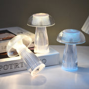 Creative mushroom jellyfish table lamps with warm white light