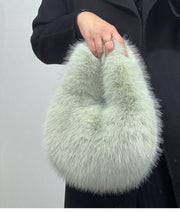 Light green fur bag accessory