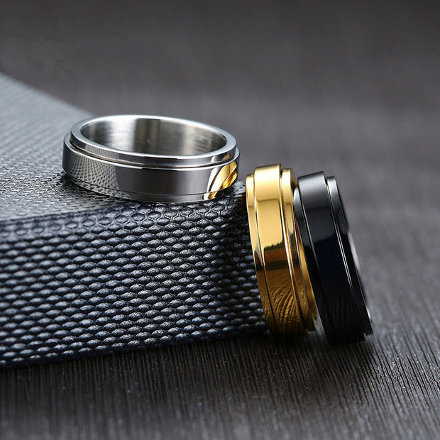 Rotating Stainless Steel Anti Anxiety Ring