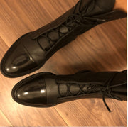 Genuine Leather Lace Up Boots