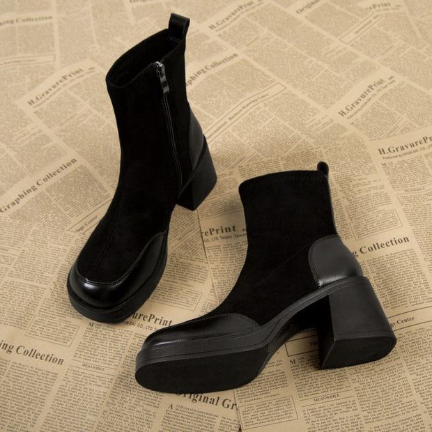 Chunky Heel Boots