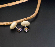 925 Silver White Baltic Amber Earrings Laume - Jo-Bolt-Store