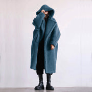 Plus Size Casual Faux Fur Coat