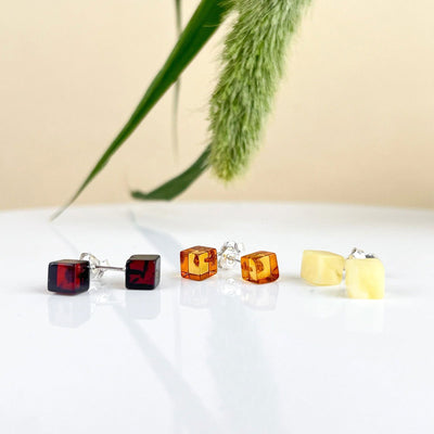 Amber Stud Earrings Mini - Jo-Bolt-Store