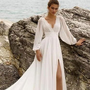 Backless Wedding Dress With High Split, Plus Size - Jo-Bolt-Store