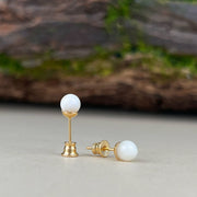 WHITE AMBER EARRINGS