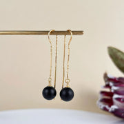 Black Amber Earrings Black Berry - Jo-Bolt-Store