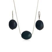 Black Amber Jewelry Set Black Beans - Jo-Bolt-Store