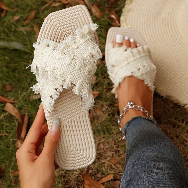Comfortable EVA Beach Tassel Flat Sandals - Jo-Bolt-Store