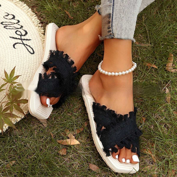 Comfortable EVA Beach Tassel Flat Sandals - Jo-Bolt-Store