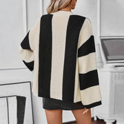 Contrast Color Striped Women's Sweater - Jo-Bolt-Store