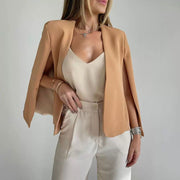 European And American Cape And Shawl Casual Collarless Suit - Jo-Bolt-Store