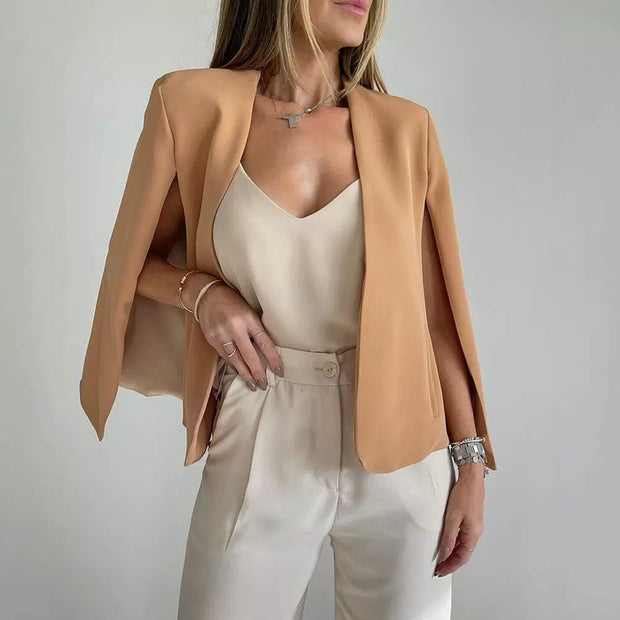 European And American Cape And Shawl Casual Collarless Suit - Jo-Bolt-Store