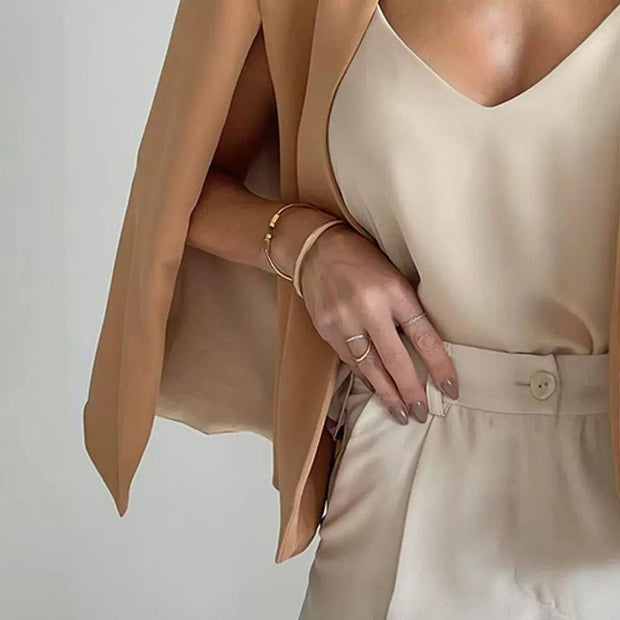 European And American Cape And Shawl Casual Collarless Suit - Jo-Bolt-Store