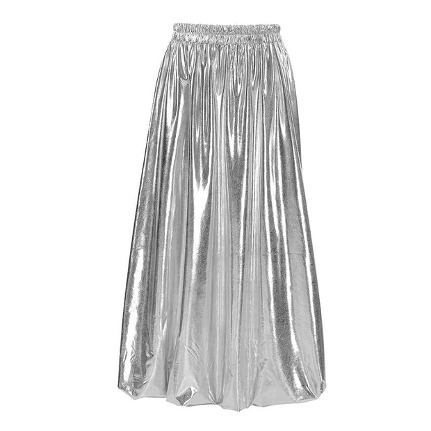 Fashion Silver Bud Skirt European And American Design High Waist A- Line Skirt - Jo-Bolt-Store
