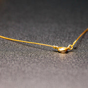 Gold Plated String Baltic Amber Necklace Ausra - Jo-Bolt-Store