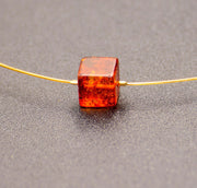 Golden Plated String Baltic Amber Necklace Menulis - Jo-Bolt-Store