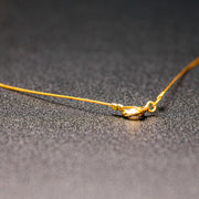 Golden Plated String Baltic Amber Necklace Menulis - Jo-Bolt-Store