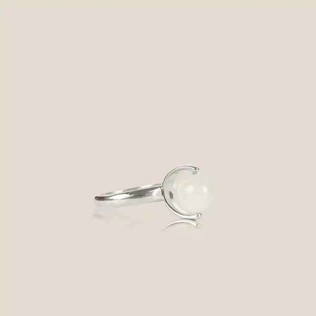 Moonstone Ring, Sterling Silver 925 Moon on Your Hand