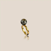 Margutis Amber Ring, Gold-Plated Sterling Silver 925