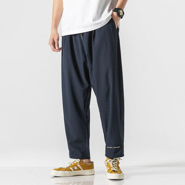 Japanese Large Size Thin Stretch Sports Cropped Trousers - Jo-Bolt-Store