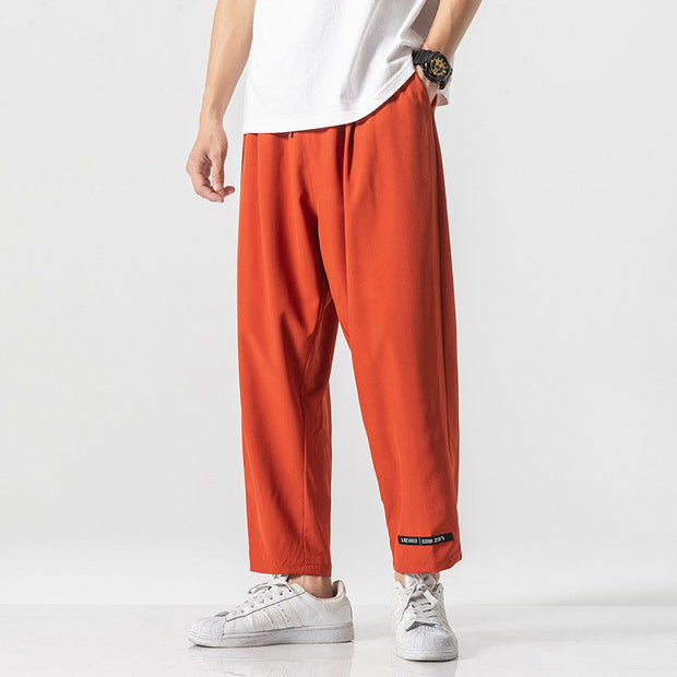 Japanese Large Size Thin Stretch Sports Cropped Trousers - Jo-Bolt-Store