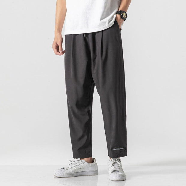 Japanese Large Size Thin Stretch Sports Cropped Trousers - Jo-Bolt-Store