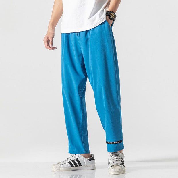 Japanese Large Size Thin Stretch Sports Cropped Trousers - Jo-Bolt-Store