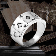 Jewelry Personality Playing Card A Titanium Steel Ring - Jo-Bolt-Store