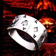 Jewelry Personality Playing Card A Titanium Steel Ring - Jo-Bolt-Store