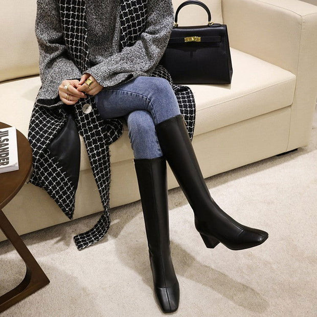 Large Size Tall But Knee-long Skinny Boots - Jo-Bolt-Store
