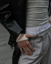 Leather Wrap Around Thumb Cuff bracelet - Jo-Bolt-Store