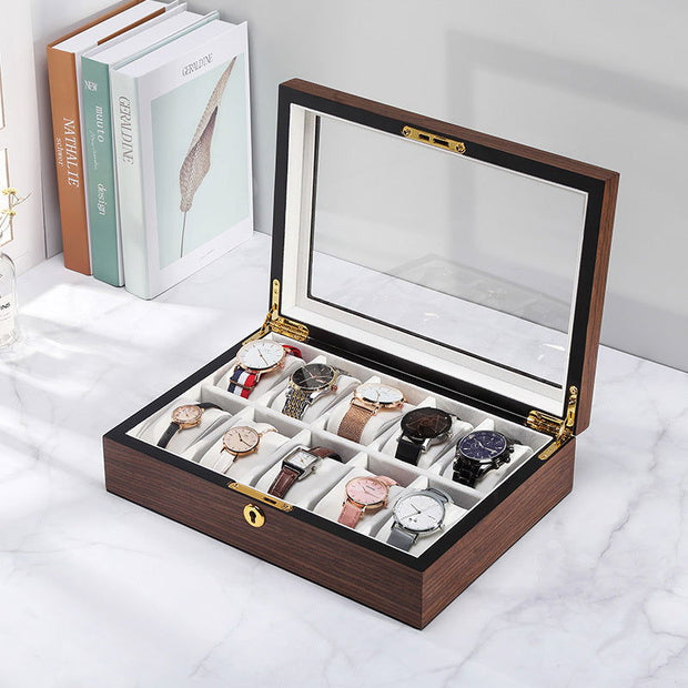 Light luxury wooden watch storage box with large capacity - Jo-Bolt-Store