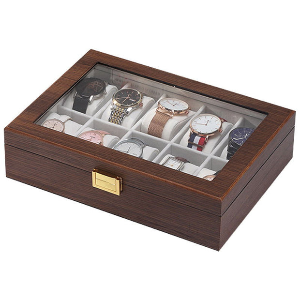 Light luxury wooden watch storage box with large capacity - Jo-Bolt-Store