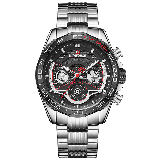 Lingxiang 9185 Men'S Watch Six-Pin Steel Band Watch Men'S Watch Calendar Watch Sports Watch - Jo-Bolt-Store